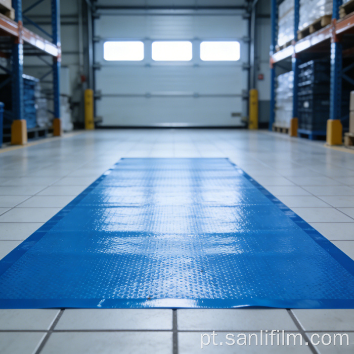 Tapete pegajoso para áreas de recebimento de armazém